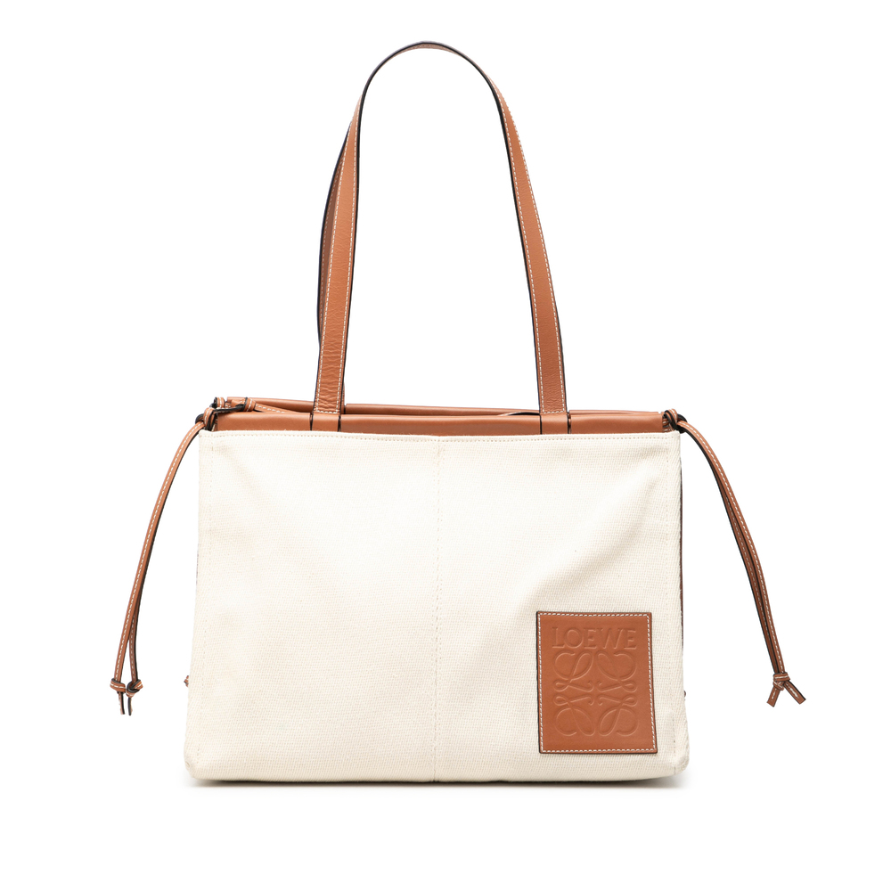 Pre-Loved LOEWE Small Canvas Cushion Tote
